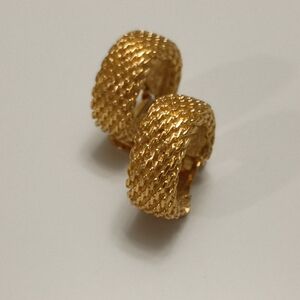 Dior Earrings Christian Dior Signed Designer Vintage  Gold Tone Clip On